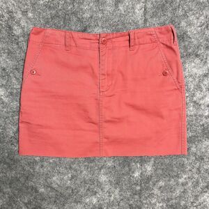 Ralph Lauren Cut-off Mini Skirt Womens 12 Coral Pink 100% Cotton